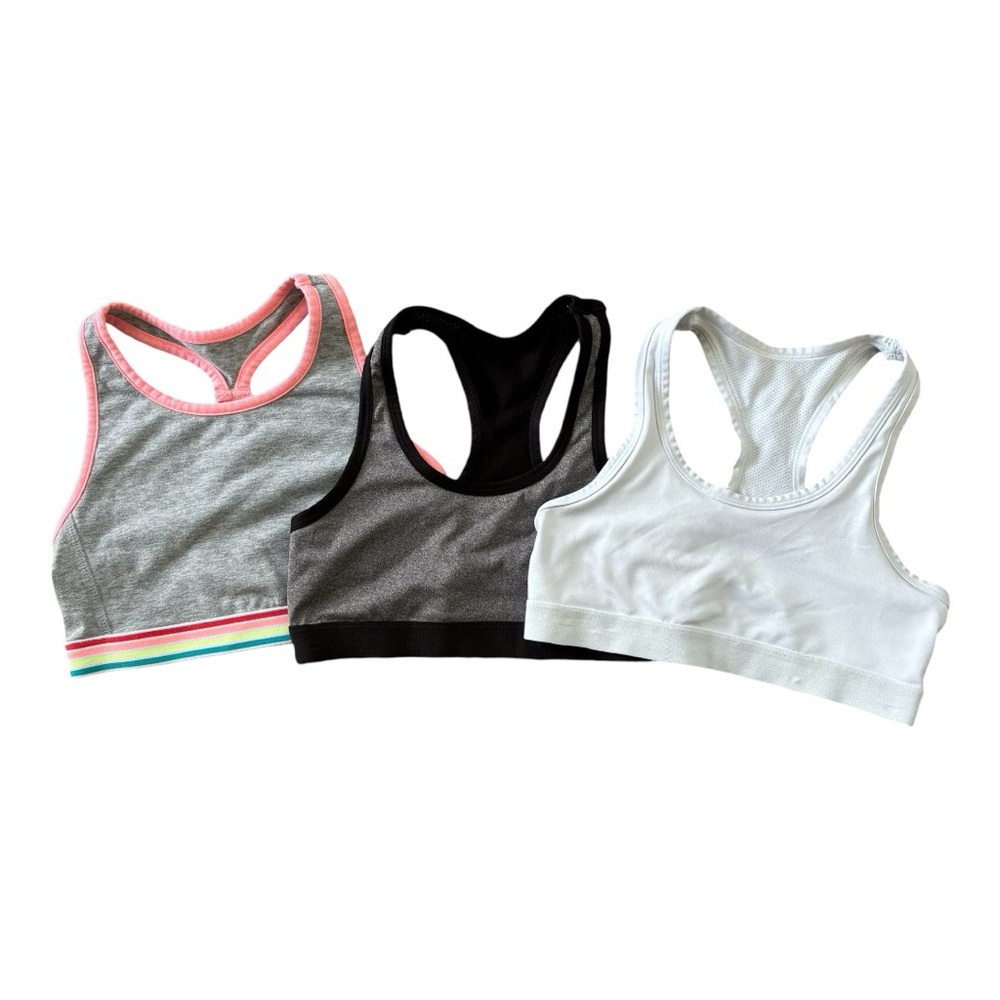 Bundle of 3️⃣ Girls’ Sports Bra -Xersion Size Medium -2 Athletic Works Size 32